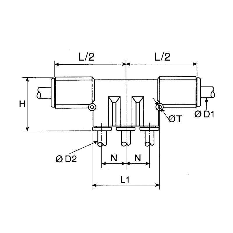 Legris Pneumatic Fitting LF3000 Series Male/Female Push-In 6 mm Technical Polymer 20 bar 80°C 
