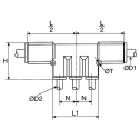 Legris Pneumatic Fitting LF3000 Series Male/Female Push-In 6 mm Technical Polymer 20 bar 80°C 