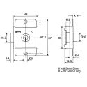 Euro-Locks a Lowe & Fletcher group Company Steel Padlockable Zinc Plated Dead Door Bolt 67mm 2201-5100CA