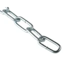 RS PRO Zinc Plated Steel Welded Link Chain 10 m Length, 5 mm Link Diameter, 35 mm Link Length, 130 kg Load Capacity 752-486