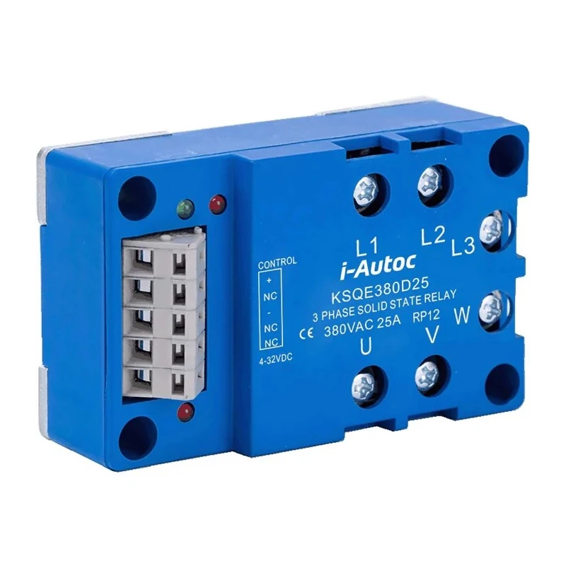 i-Autoc KSQE Series Solid State Relay, Panel Mount, 25 A Load Current, 440 V AC Load Voltage, 280 V AC Control KSQE380A25