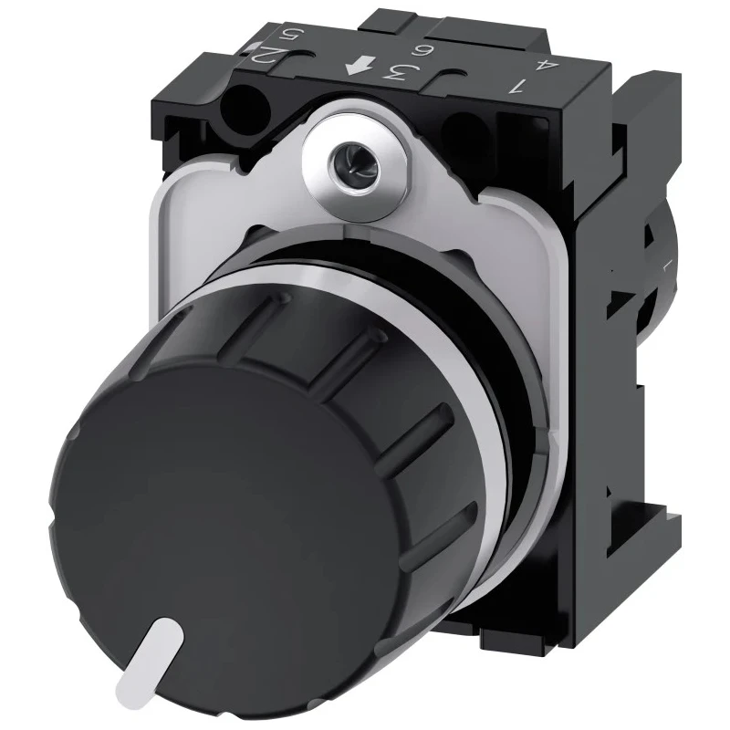 Siemens SIRIUS ACT Rotary Push Button Head Potentiometer Push Button Head 3SU1200-2PQ10-1AA0