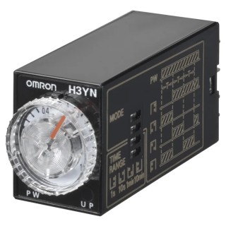 Omron H3YN Series Panel Timer Relay 4-Contact DPDT Switching 12 V AC/DC 0.1 min to 10 h 