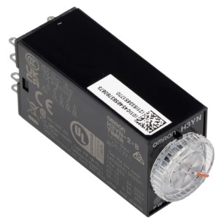 Omron Multifunction Panel Solid State Timer, 4-Contact, 125 V dc, 12 V ac, Time Range 0.1 s to 10 min, DPDT Contact H3YN