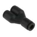 Legris Pneumatic Equal Single Y Connector Push In 4 mm Glass Reinforced Nylon Nickel Finish LF3000 