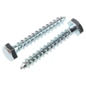 RS PRO Hex Coach Screw Steel Bright Zinc M12 x 40 mm x 12 mm 824-878