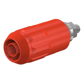 Staubli Red Female Banana Socket 4 mm Connector Bolt Termination 1 kV 600V 20A Nickel Plating 66.9684-22