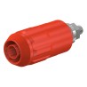 Staubli Red Female Banana Socket 4 mm Connector Bolt Termination 1 kV 600V 20A Nickel Plating 66.9684-22