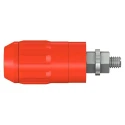 Staubli Red Female Banana Socket 4 mm Connector Bolt Termination 1 kV 600V 20A Nickel Plating 66.9684-22