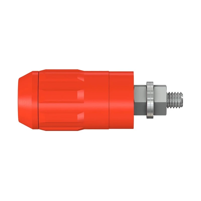 Staubli Red Female Banana Socket 4 mm Connector Bolt Termination 1 kV 600V 20A Nickel Plating 66.9684-22