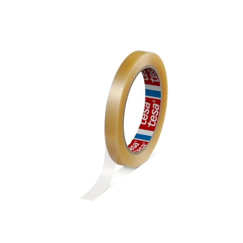 Tesa Transparent 4204 Packing Tape, Polyvinyl Chloride Backing, Natural Rubber Adhesive, 66 m x 15mm, 59μm 04204-00009-00