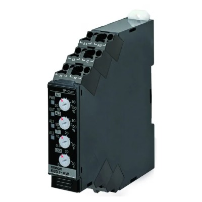 Omron Monitoring Relay, 1 Phase, SPDT Contact, DIN Rail Mount, 0.1A to 5A Current Sensing K8DT-AW2CA