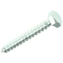 RS PRO Hex Coach Screw Steel Bright Zinc M12 x 120 mm x 12 mm Thread 824-985