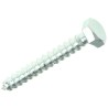 RS PRO Hex Coach Screw Steel Bright Zinc M12 x 120 mm x 12 mm Thread 824-985
