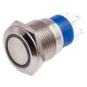 RS PRO Illuminated Momentary Push Button Switch, Panel Mount, 19.2 mm Cutout, DPDT, Yellow LED, IP67, 250 V AC 111-3886