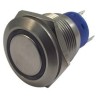RS PRO Illuminated Momentary DPDT Push Button Switch 19.2mm Cutout Blue LED IP67 250V 5A 111-3781