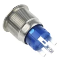 RS PRO Illuminated Momentary Push Button Switch Panel Mount SPDT White LED IP67 250V 5A 111-3890