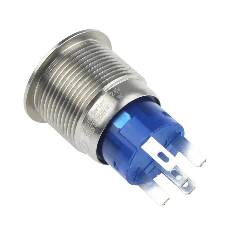 RS PRO Illuminated Momentary Push Button Switch Panel Mount SPDT White LED IP67 250V 5A 111-3890