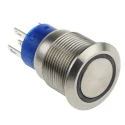RS PRO Illuminated Momentary Push Button Switch Panel Mount SPDT White LED IP67 250V 5A 111-3890