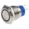 RS PRO Illuminated Push Button Switch, Momentary, Panel Mount, 19.2 mm Cutout, SPDT, Yellow LED, IP67, 250 V AC 250 111-3880