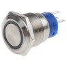 RS PRO Illuminated Push Button Switch, Momentary, Panel Mount, 19.2 mm Cutout, SPDT, Yellow LED, IP67, 250 V AC 250 111-3880