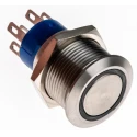RS PRO Illuminated Push Button Switch, Latching, Panel Mount, 19.2 mm Cutout, DPDT, White LED, IP67, 250 V AC 5A 111-5800