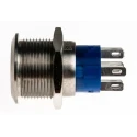 RS PRO Illuminated Push Button Switch, Latching, Panel Mount, 19.2 mm Cutout, DPDT, White LED, IP67, 250 V AC 5A 111-5800