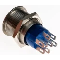 RS PRO Illuminated Push Button Switch, Latching, Panel Mount, 19.2 mm Cutout, DPDT, White LED, IP67, 250 V AC 5A 111-5800