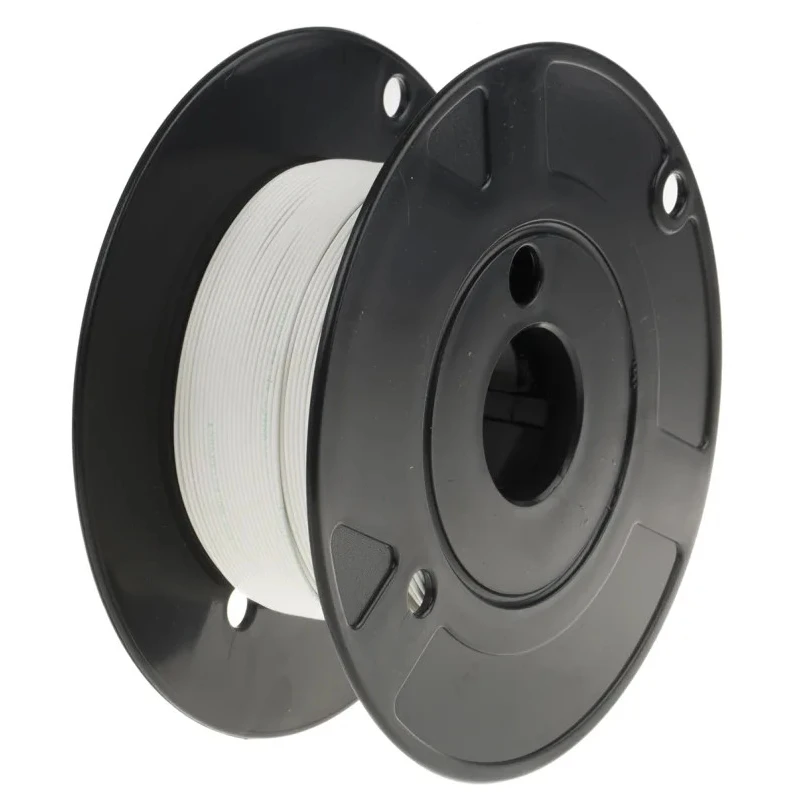 TE Connectivity White Hook Up Wire 22 AWG, 19 x 34 AWG Core Strands, 100 m Length, Ethylene M22759/34-22-9