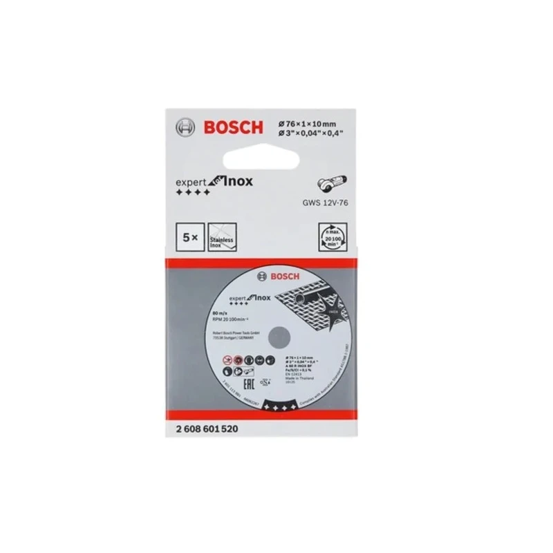 Bosch X Lock Abrasive Disc Silicon Carbide 76 mm Diameter x 1 mm Thick Very Fine Grade P400 Grit 2608601520