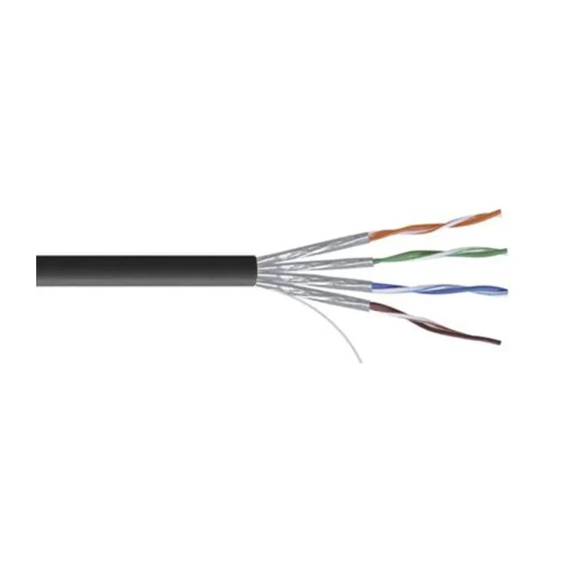RS PRO Ethernet Cable Cat7 U/FTP Low Smoke Zero Halogen Black 100 m Cat7