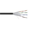 RS PRO Ethernet Cable Cat7 U/FTP Low Smoke Zero Halogen Black 100 m Cat7