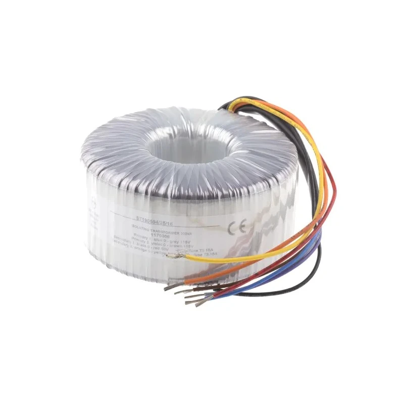 RS PRO Toroidal Transformer 2 x 115 V AC 2 x 50 V AC Dual Output 300 VA 117-6066