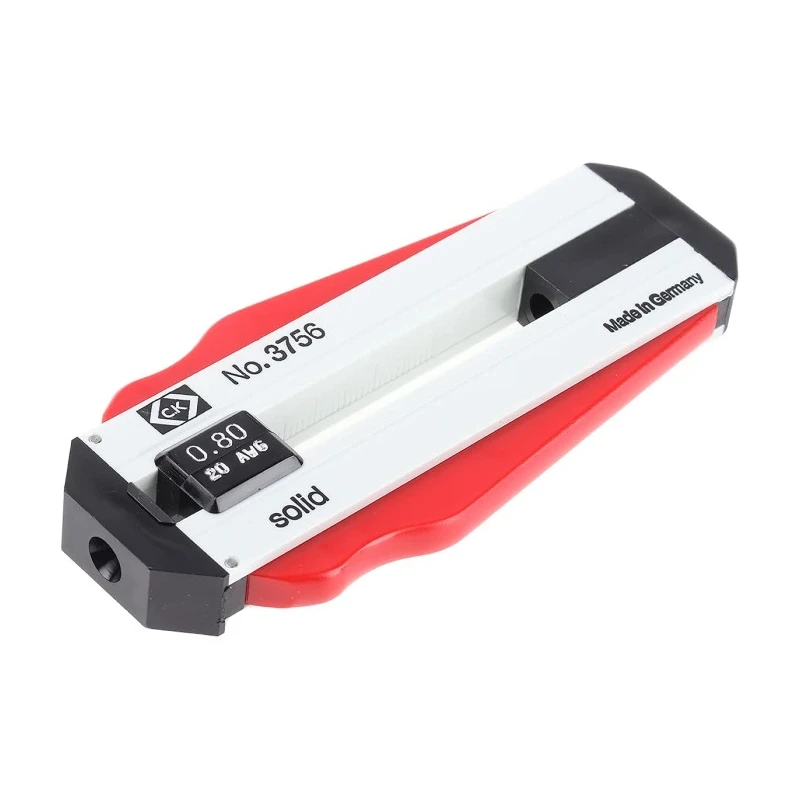 CK Single Core Insulated Wire Stripper 0.8 mm Stripping Range Stainless Steel, 98mm Overall Length T3756 80