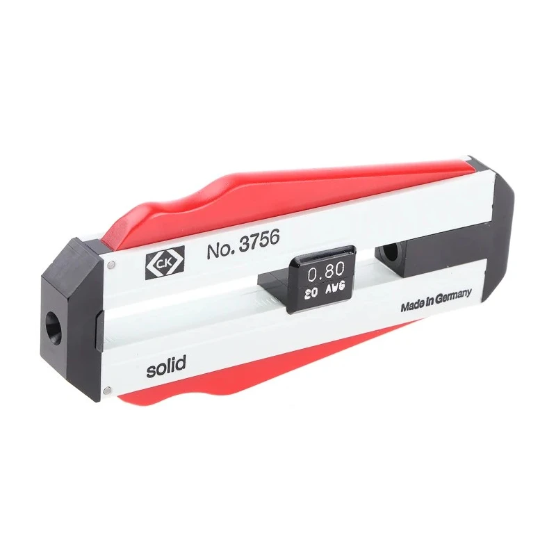 CK Single Core Insulated Wire Stripper 0.8 mm Stripping Range Stainless Steel, 98mm Overall Length T3756 80