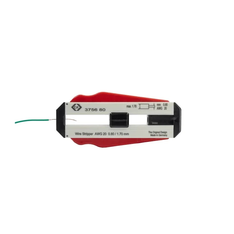 CK Single Core Insulated Wire Stripper 0.8 mm Stripping Range Stainless Steel, 98mm Overall Length T3756 80