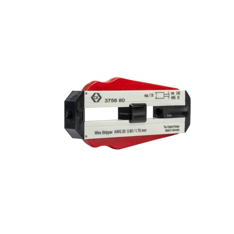 CK Single Core Insulated Wire Stripper 0.8 mm Stripping Range Stainless Steel, 98mm Overall Length T3756 80