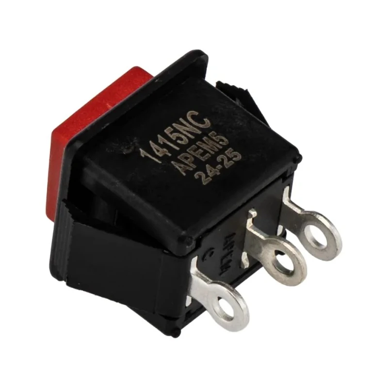 APEM 1400N Series Red Momentary Push Button Switch, Panel Mount, 14.3 x 16.5 mm Cutout, SPDT 1415NC RED