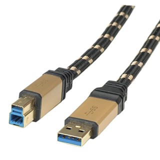 Roline USB Cable Male USB Type A to Male USB 3.0 USB B Black 800mm 11.02.8900-10