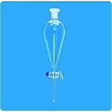  separating-funnels-with-glass-key-stopcock-interchangeable-stopper-conical-pear-shape-plain-stem-8682-1