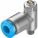 Festo GRLZ Series Flow Controller Flow Regulator, 6mm Tube Inlet Port, ISO 1179-1 and ISO 228-1 Threaded GRLZ-M5-QS-6-D