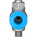Festo GRLZ Series Flow Controller Flow Regulator, 6mm Tube Inlet Port, ISO 1179-1 and ISO 228-1 Threaded GRLZ-M5-QS-6-D