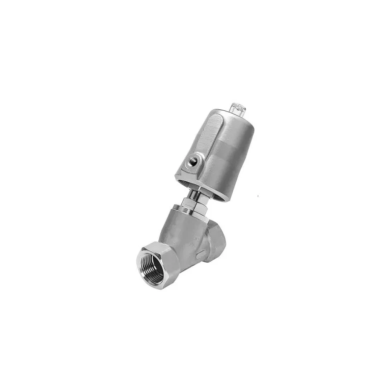 Festo Angle Seat Pneumatic Actuated Valve 10 bar 1 in Threaded, Spring Return VZXF-L-M22C-M-B-G1-240-M1-V4V4T-50-10