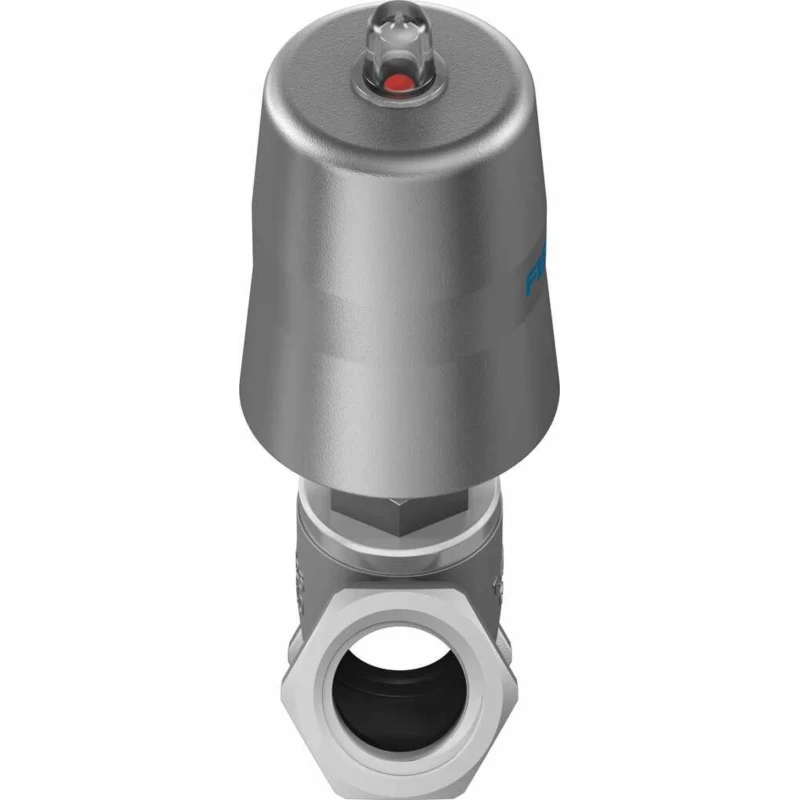 Festo Angle Seat Pneumatic Actuated Valve 10 bar 1 in Threaded, Spring Return VZXF-L-M22C-M-B-G1-240-M1-V4V4T-50-10