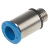 Festo Pneumatic Fitting Brass 6mm Push-in Tube, Male M7 Threaded-to-Tube, Nickel Finish QSM-M7-6-I