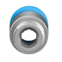 Festo Pneumatic Fitting Brass 6mm Push-in Tube, Male M7 Threaded-to-Tube, Nickel Finish QSM-M7-6-I