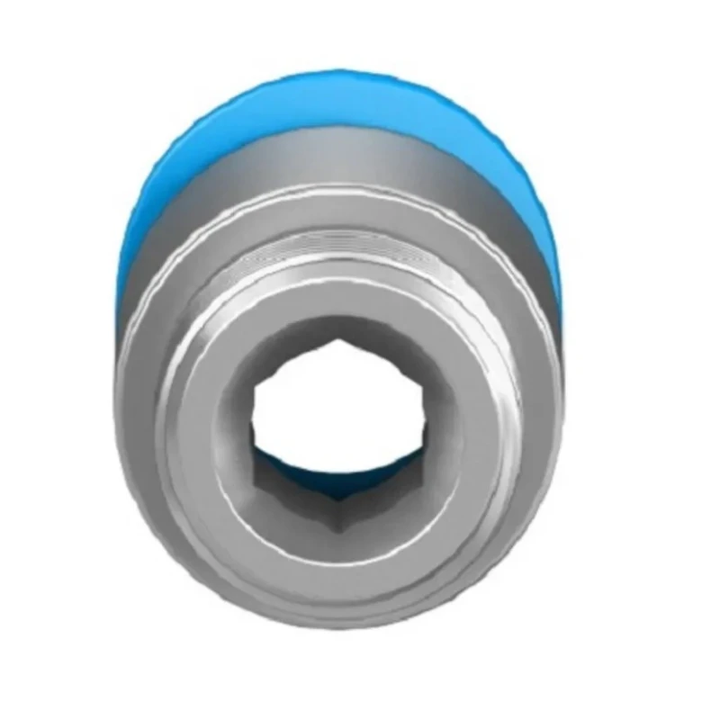Festo Pneumatic Fitting Brass 6mm Push-in Tube, Male M7 Threaded-to-Tube, Nickel Finish QSM-M7-6-I
