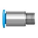 Festo Pneumatic Fitting Brass 6mm Push-in Tube, Male M7 Threaded-to-Tube, Nickel Finish QSM-M7-6-I