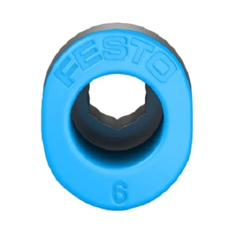 Festo Pneumatic Fitting Brass 6mm Push-in Tube, Male M7 Threaded-to-Tube, Nickel Finish QSM-M7-6-I