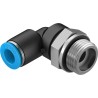 Festo Nickel Plated Brass Pneumatic Fitting Male G 3/8 in Thread to 8mm Push-in Tube QSL-G3/8-8